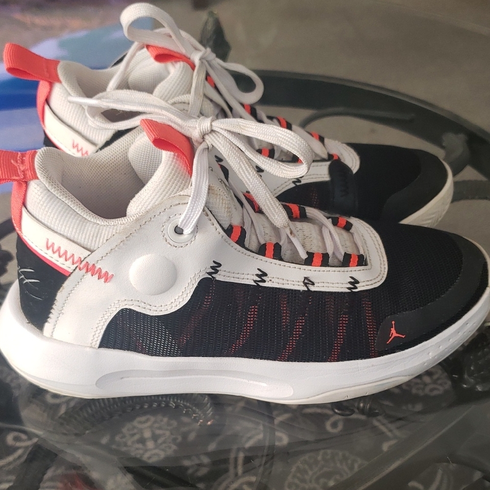 Kids Jordan Flight Athletic Shoes - Black and White